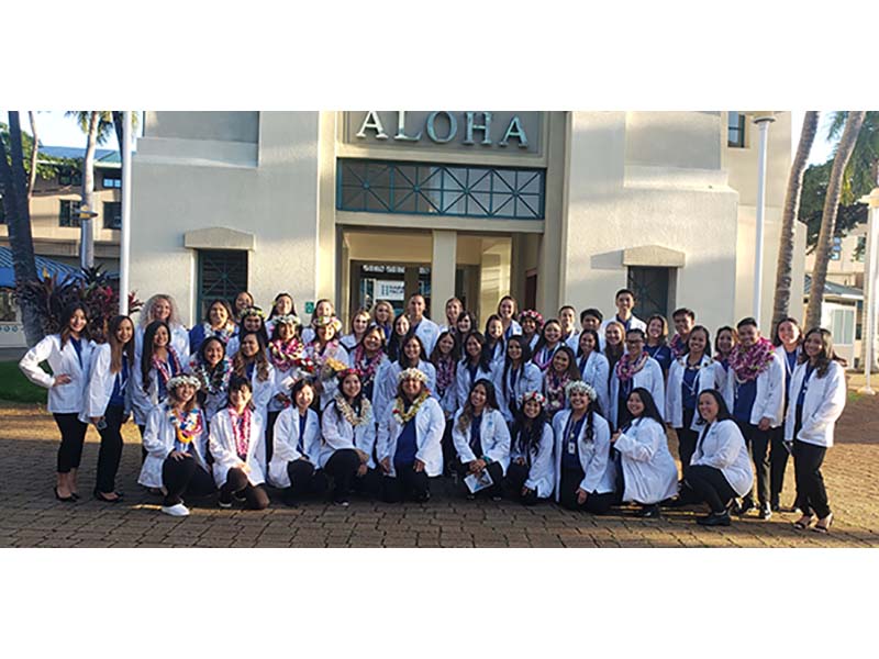 Spring 2020 Nursing students at ATM white coat ceremony 