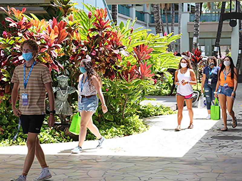 First-year students at ATM during orientation