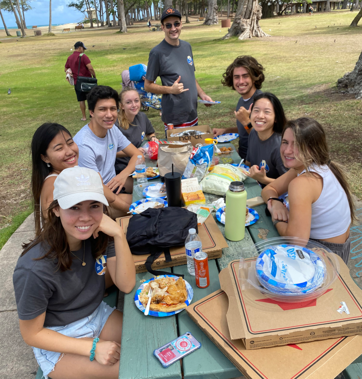 HUI SRC group gathering at the beach