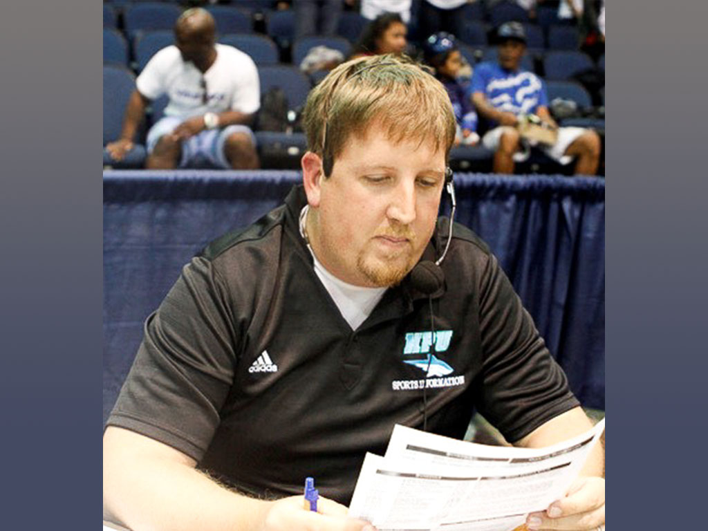 Ron Haskell broadcasting an HPU game.