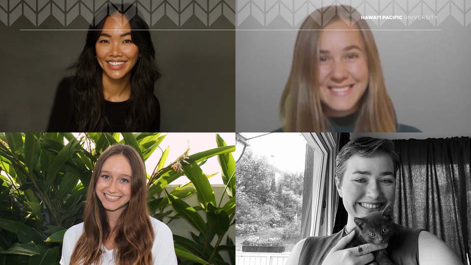 Pictured from left to right: top row-Angeleyh Pasco, Lara Wuerhl; bottom row-Emma Williams, Minken Austad