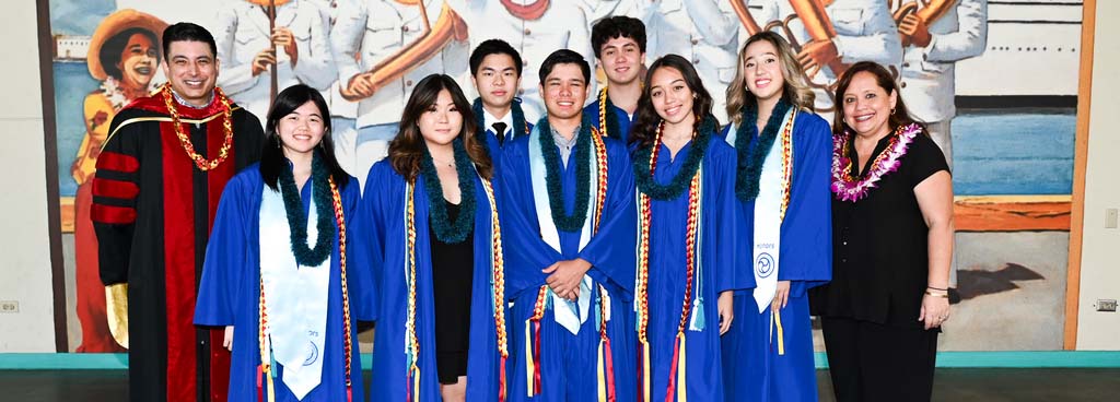 Maryknoll School dual-credit students who received their A.A. degrees