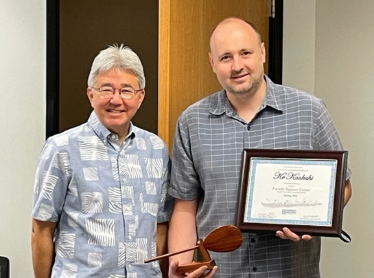 David Larson (pictured right with President Gotanda)