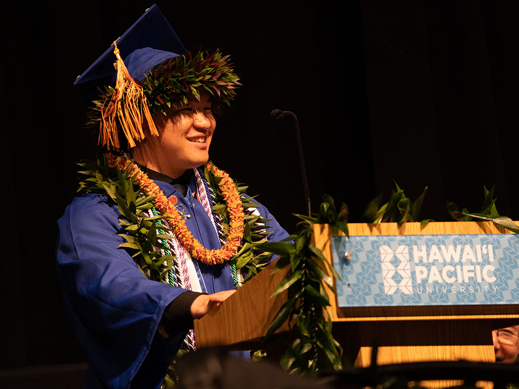 Valedictory speaker Cody Lee