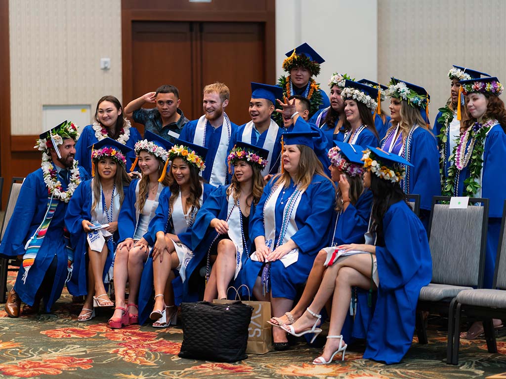 HPU graduates at the Hawai'i Convention Center on graduation day