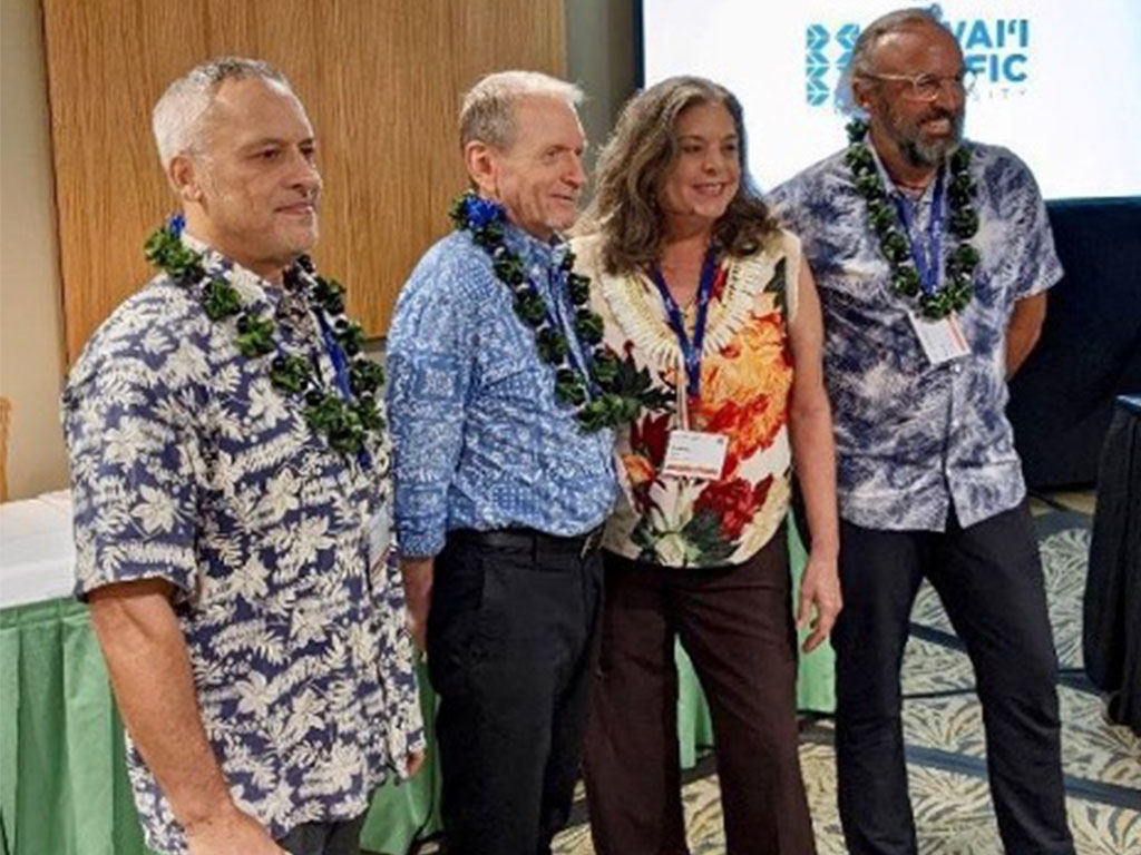 HPU Professors at the Professional Development Day Engage 2022 conference (Left to Right): Peter Britos, Lawrence Rowland, AnnMarie Manzulli, Bernhard Bengler