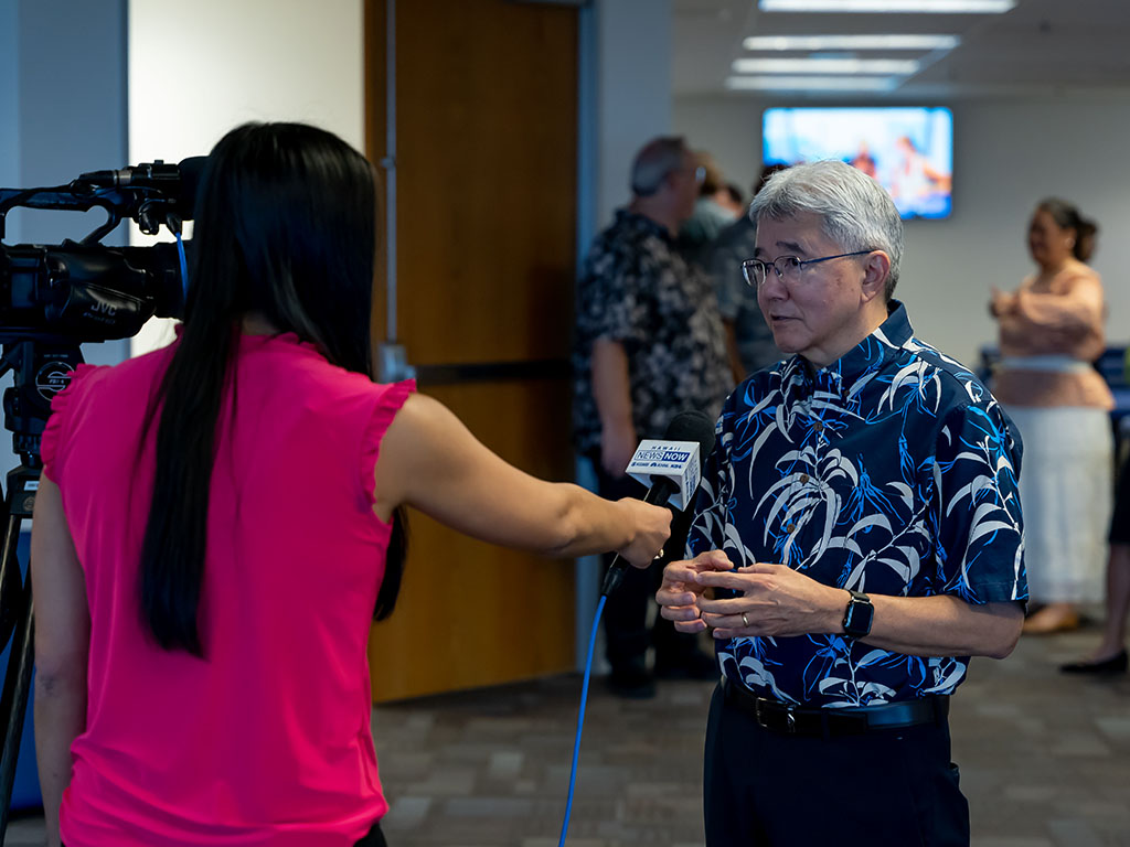 HPU President John Gotanda interviewed by Hawaii News Now