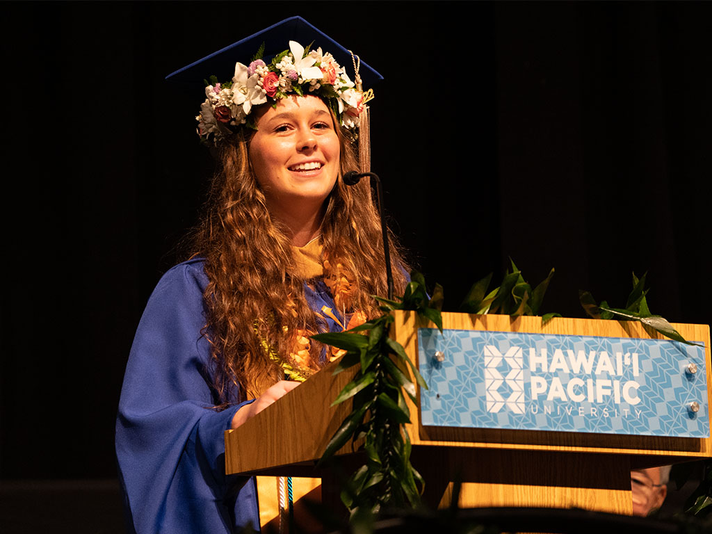 Valedictory speaker Megan Ashley McCarthy