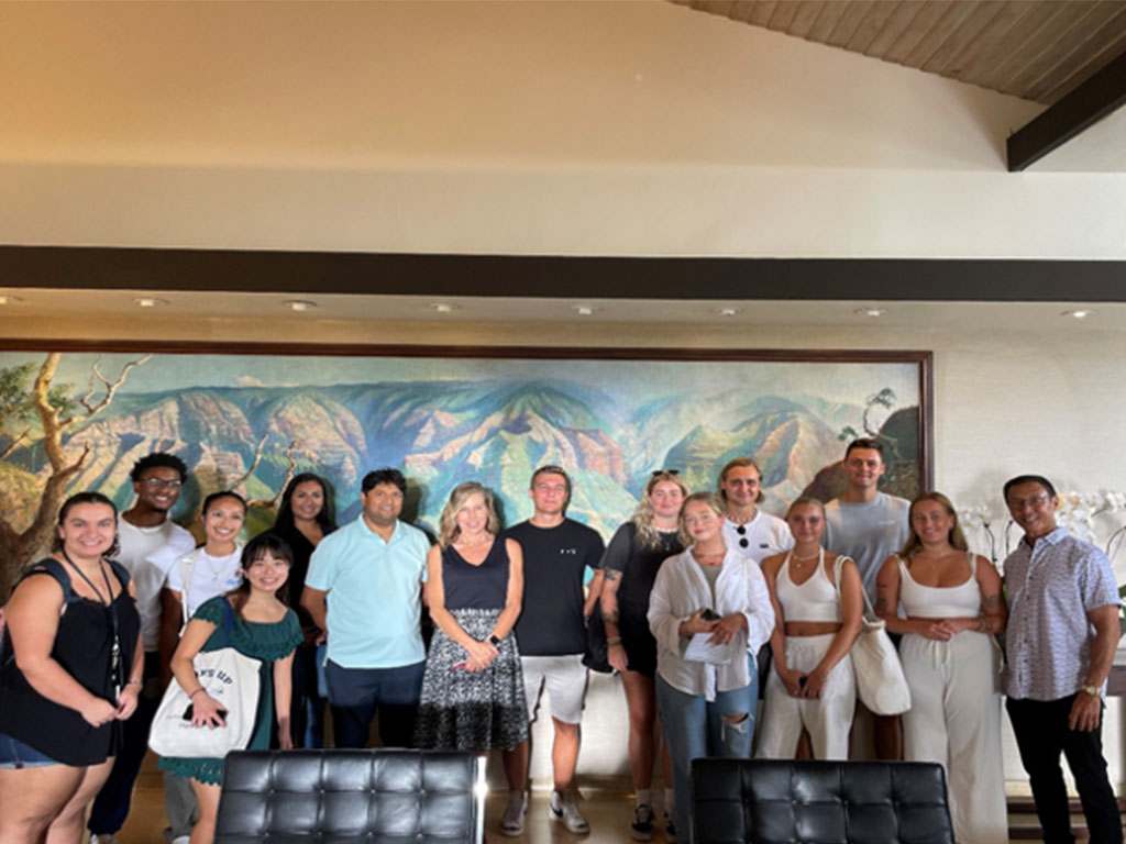 HPU business students toured the Pacific Club in Honolulu