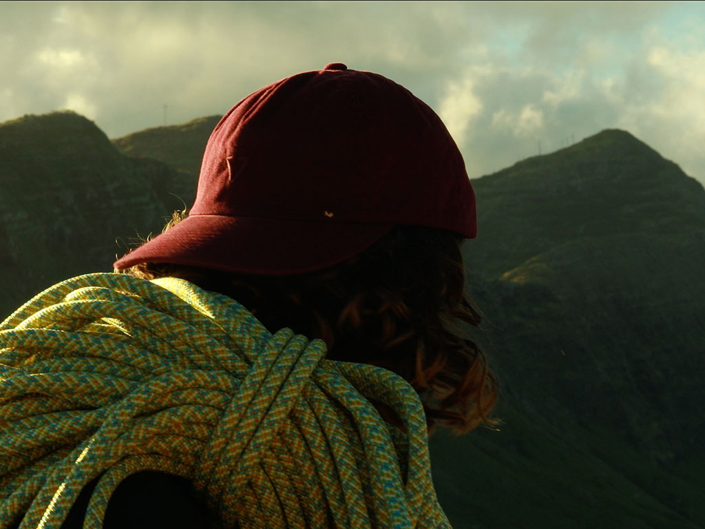 Micah gazes at the mountains in Hawai'i in the short film 'Ascent'