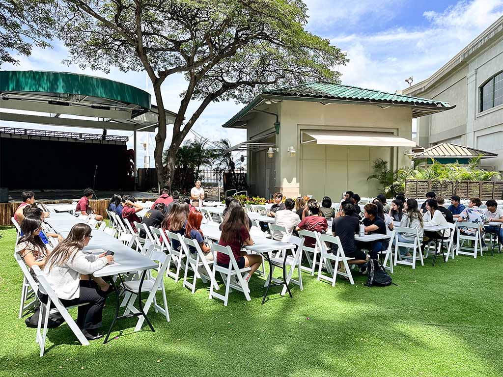 Hawai'i high school students took a tour of HPU's Aloha Tower Marketplace campus