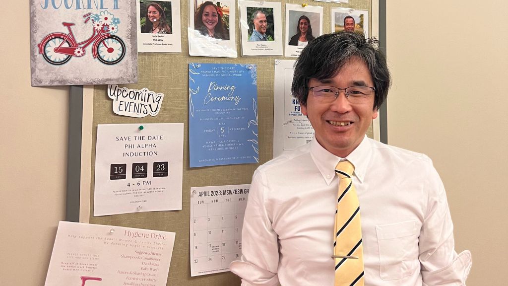 On April 10, 2023, Dr. Hirofumi Watanabe visited the HPU School of Social Work and met with BSW Program Faculty and Staff.