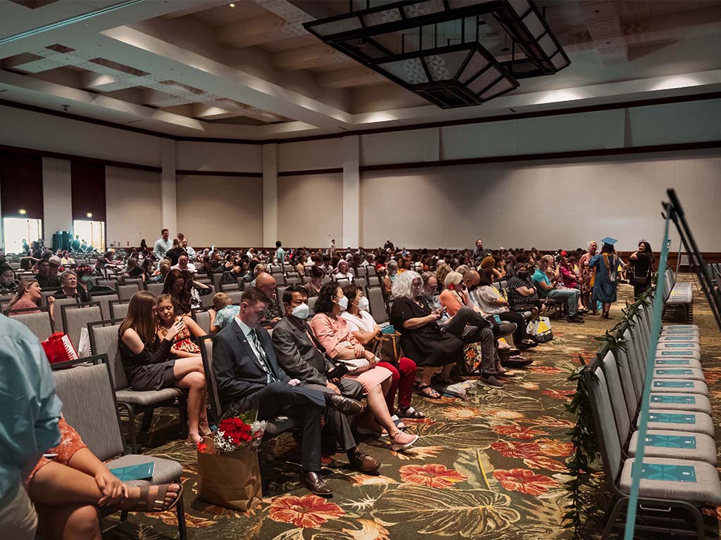 Friends and family of the graduates at the Hawai'i Convention Center