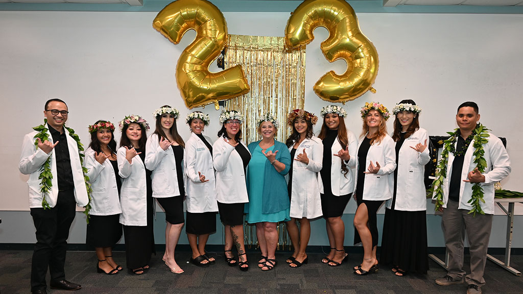 HPU recognized 13 Master of Science in Nursing graduates at their white coat ceremony