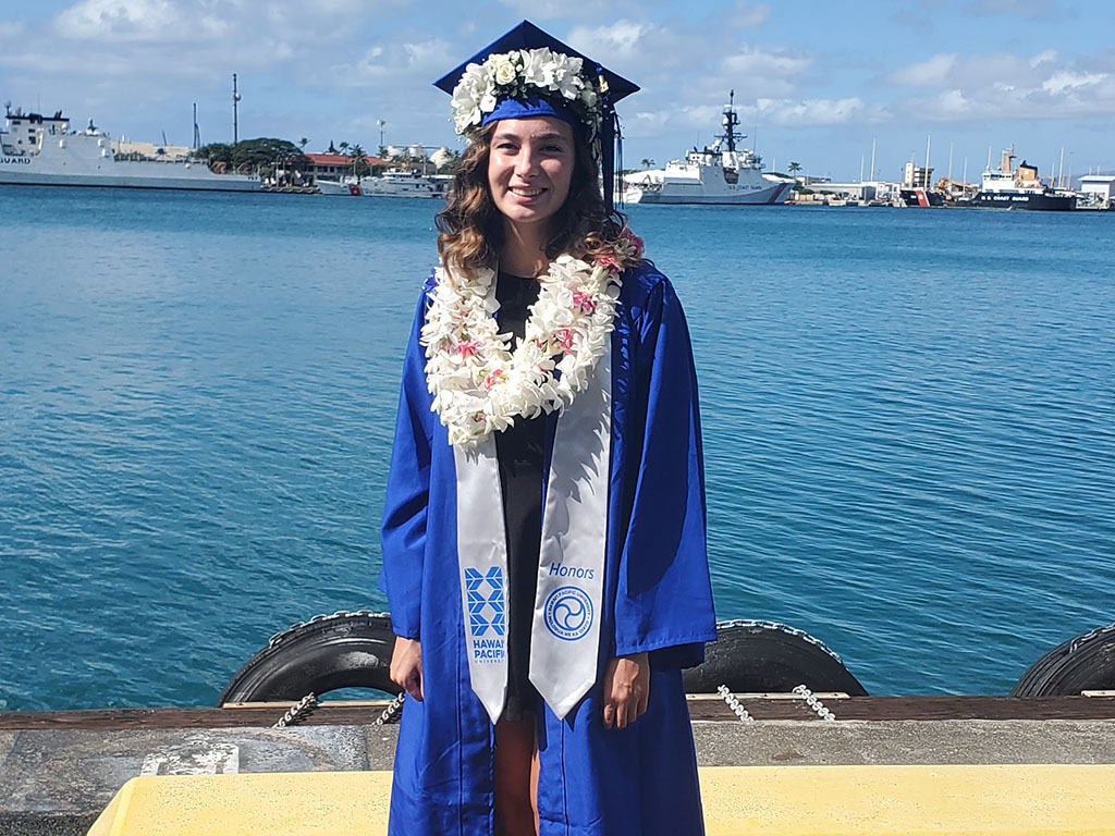 Odahara earned a bachelor’s in marine biology and a master’s in marine science from HPU