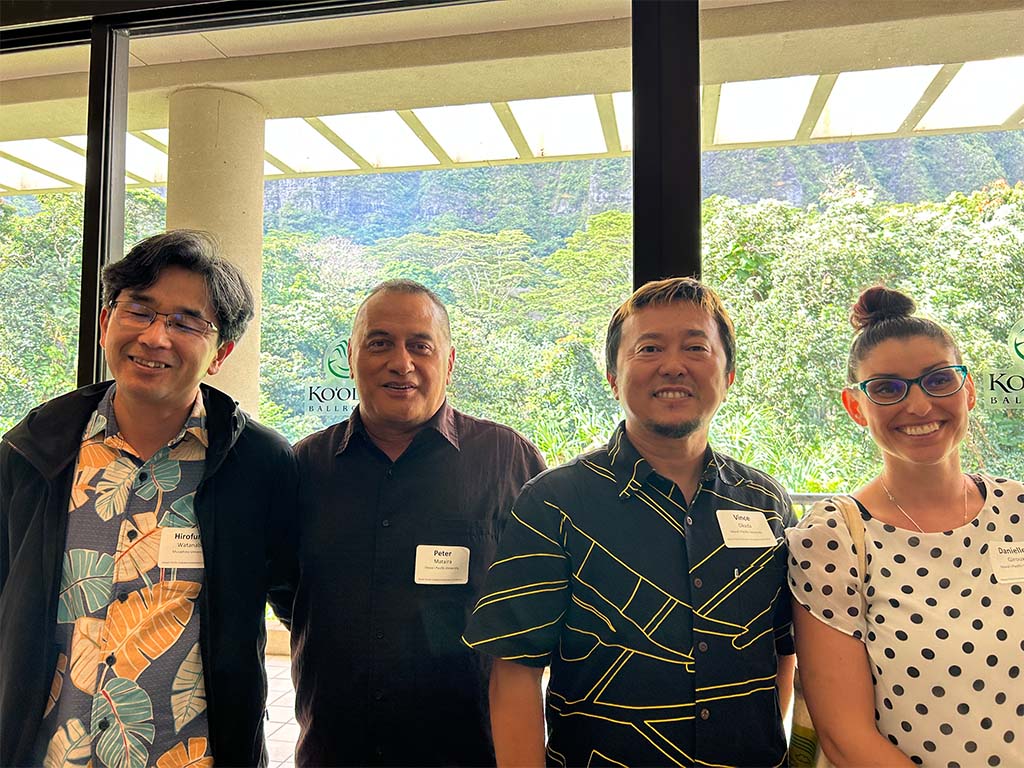 Drs. Watanabe, Mataira, Okada, and Giroux at the conference