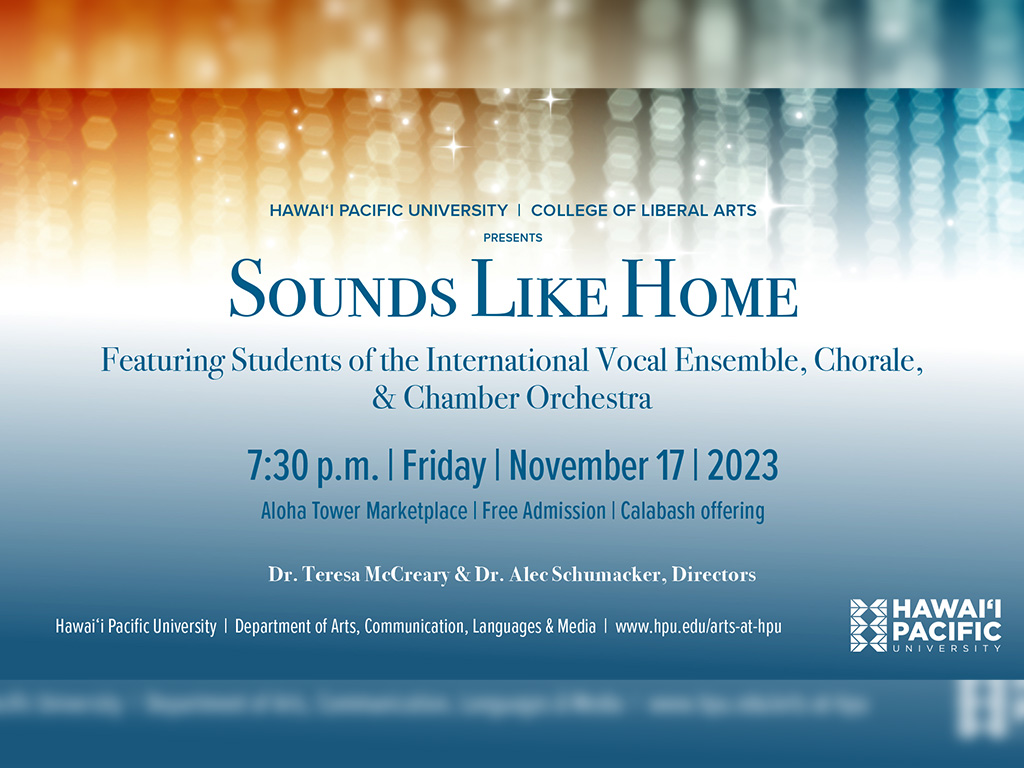 HPU Presents 'Sounds Like Home' on November 17, 2023