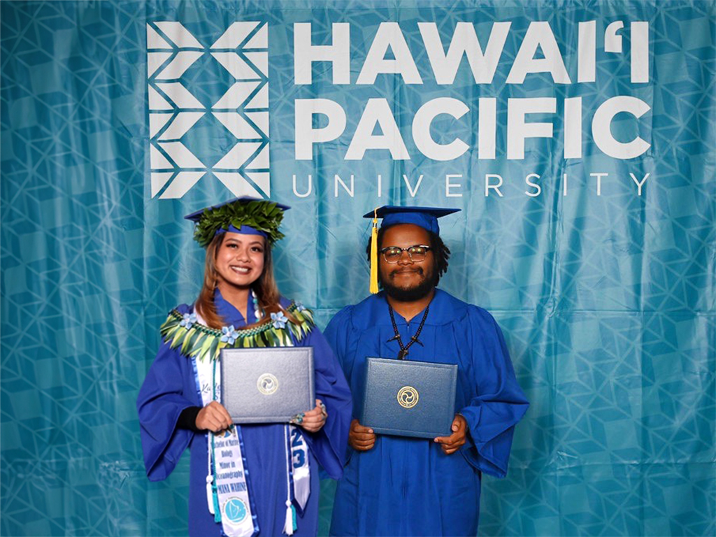 HPU alumni Kailei'a Duriano and Collin Aldridge