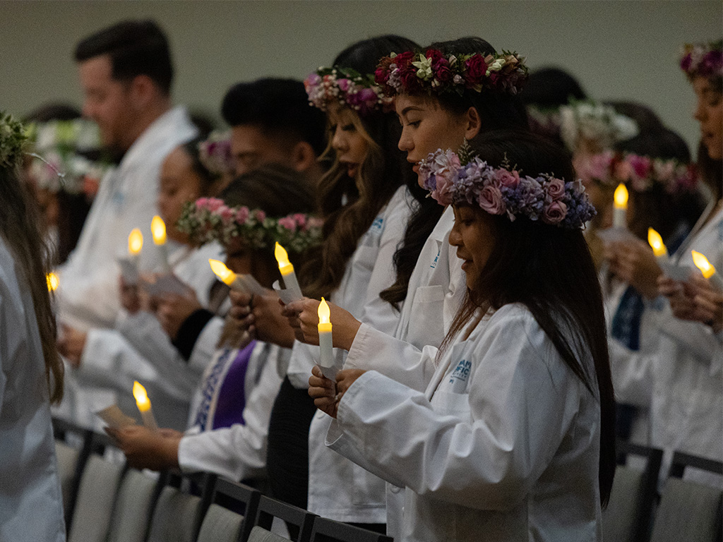 The ceremony featured a candle lighting presentation by April Akeo and Joshua Akeo