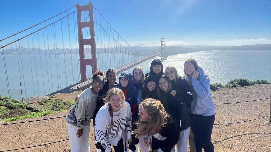 The Basketball team members on their trip to San Francisco, California. Photo provided by Ella Berge