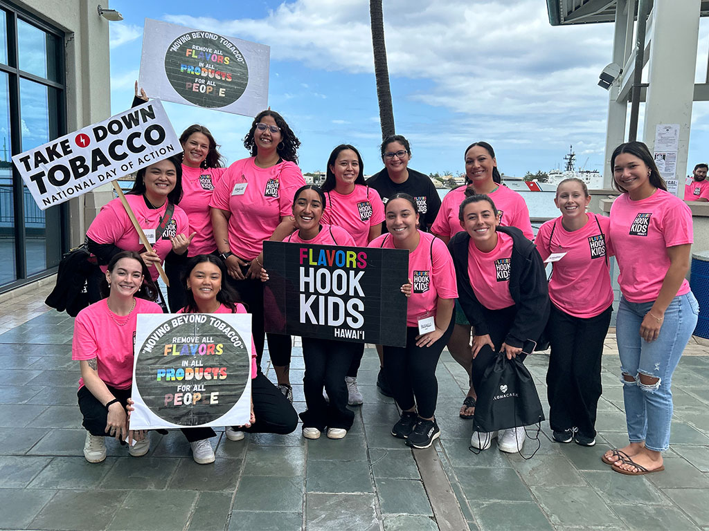 HPU's public health program hosted 'Take Down Tobacco Day,' a community engagement event on March 21, at Aloha Tower Marketplace