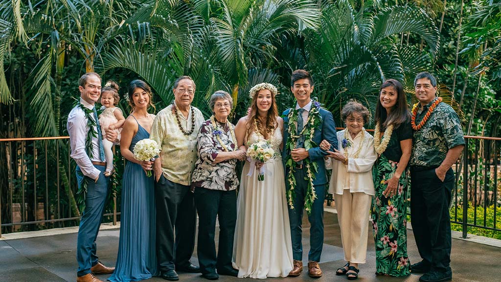 Kekoa Taparra and his family