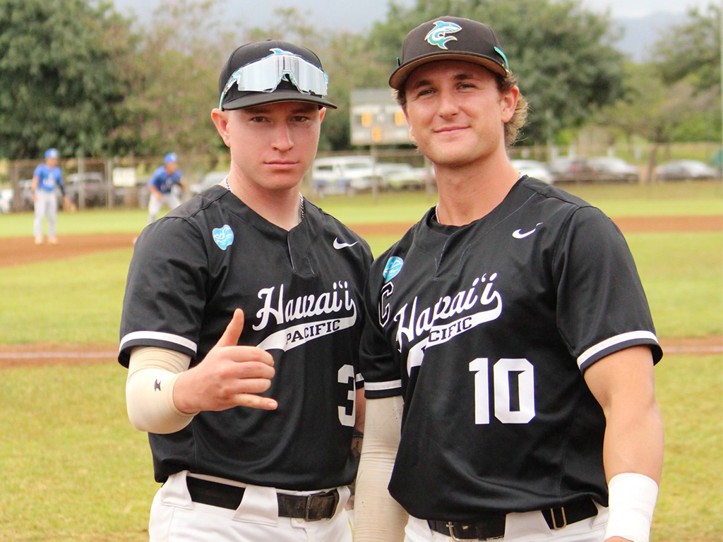 Chase Taylor (right) with teammate Skyler Agnew