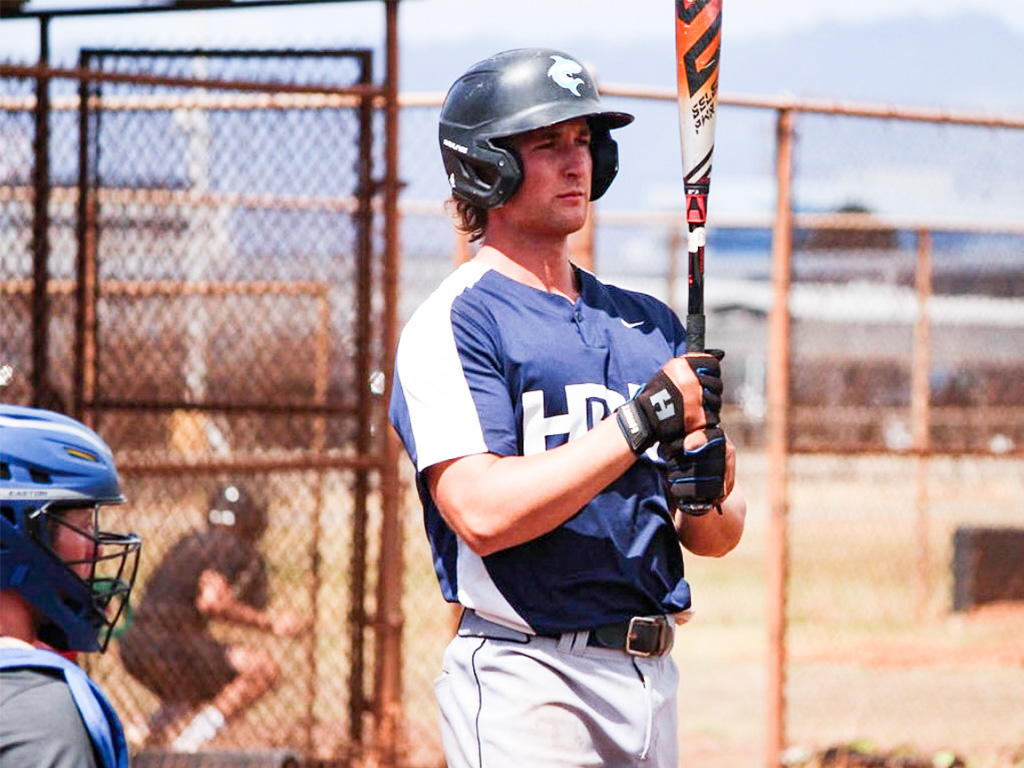 Chase Taylor at bat in an HPU game