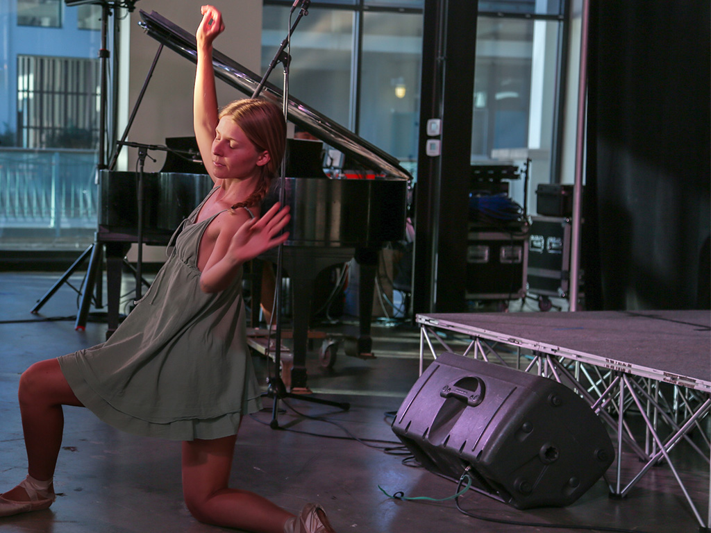 The crowd was entranced by Elise Rogalski's beautiful dancing, accompanied by Camryn Jensen's piano rendition of 'Fur Elise' by Ludwig van Beethoven