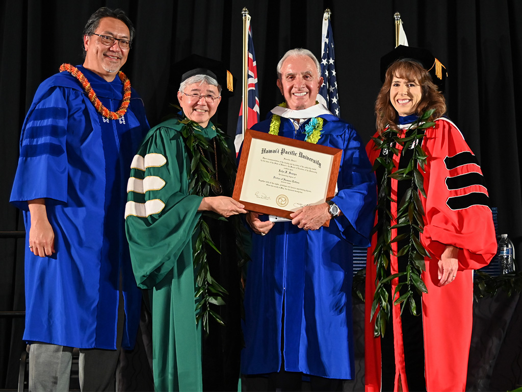 John F. Scarpa, pioneering entrepreneur, received an honorary doctorate degree