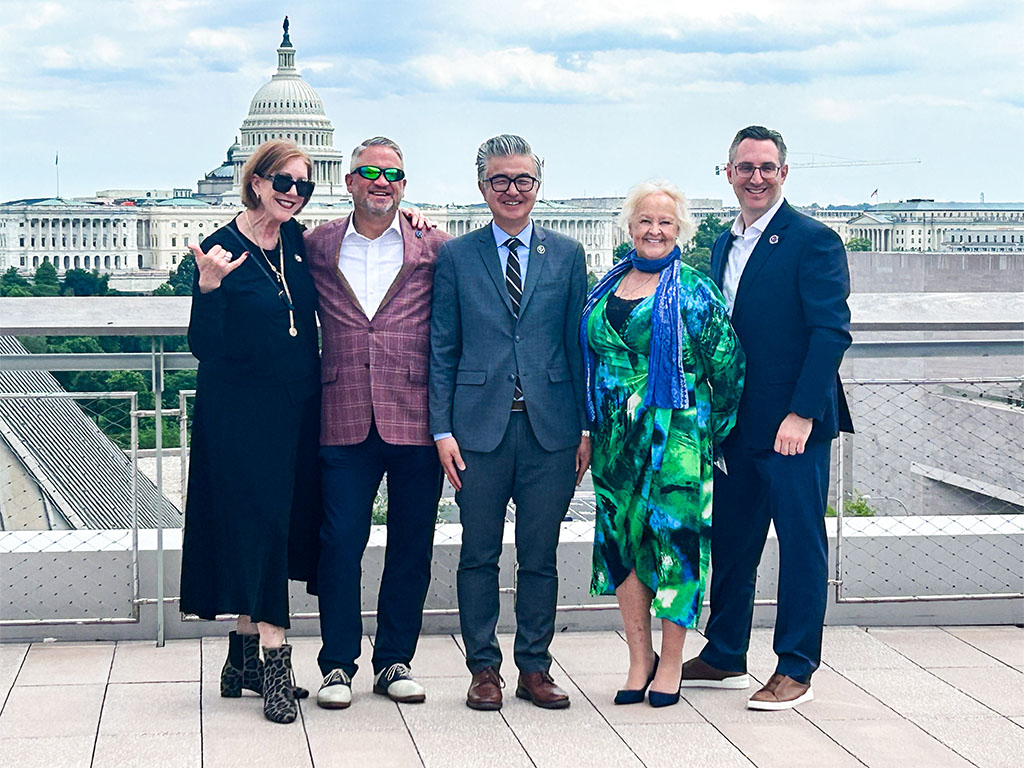 Jayne Smitten (second from right) with fellow participants from the Society for Simulation in Healthcare summit in Washington, D.C