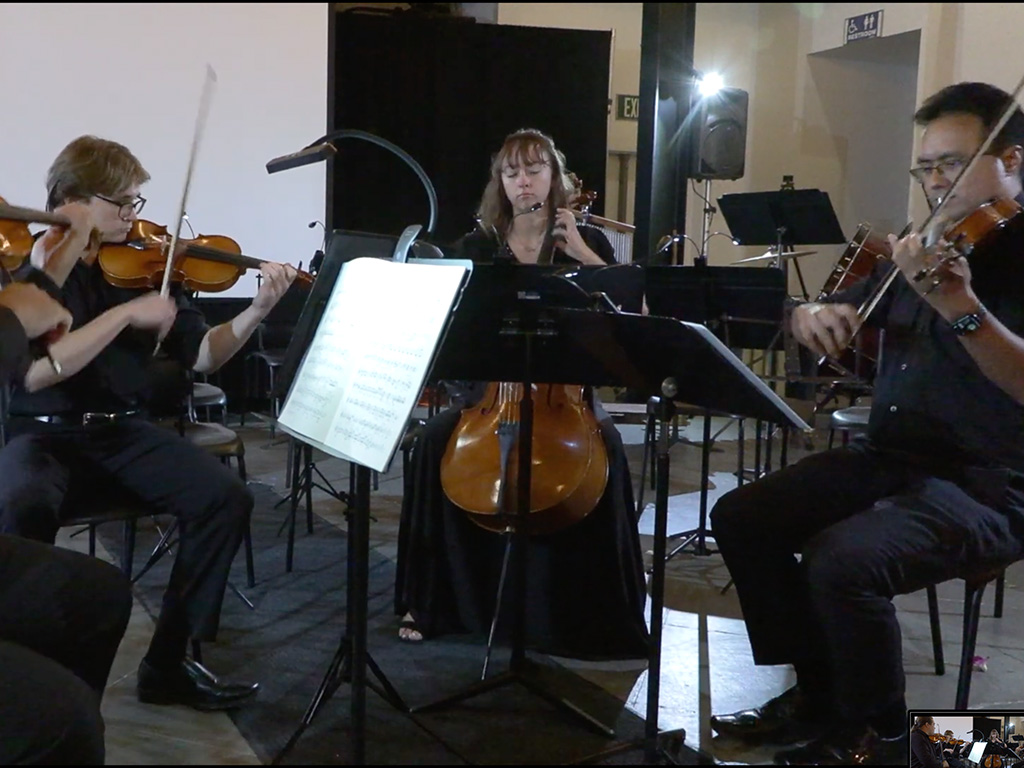 HPU string quartet performing
