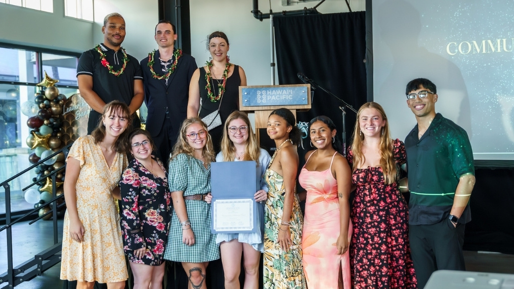 The Community Advisory Team receives the Resiliency Award (Housing and Residential Life)