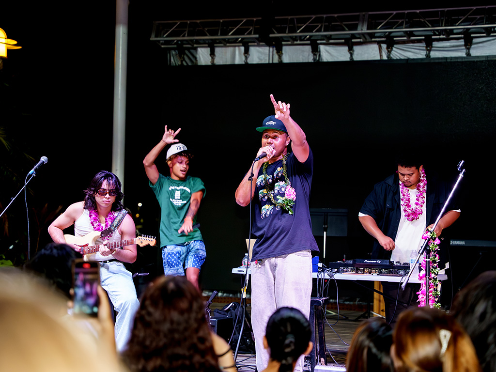 The band 8RO8 took the stage and got the party started