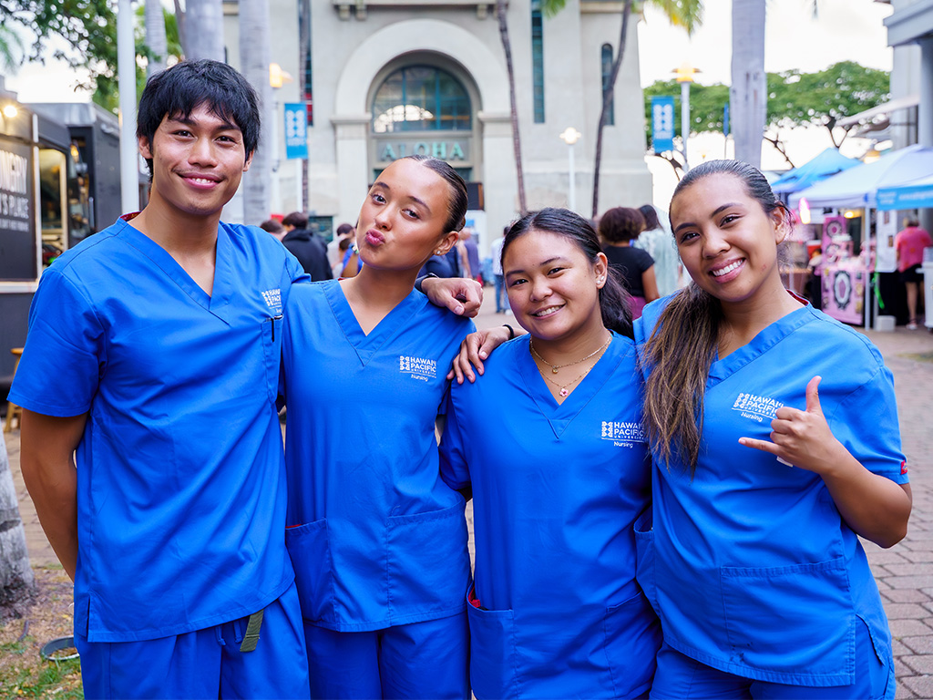 HPU School of Nursing students at the event