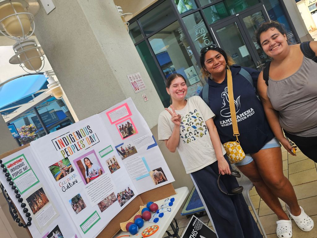 HPU students taking part in the Indigenous Peoples' Day event