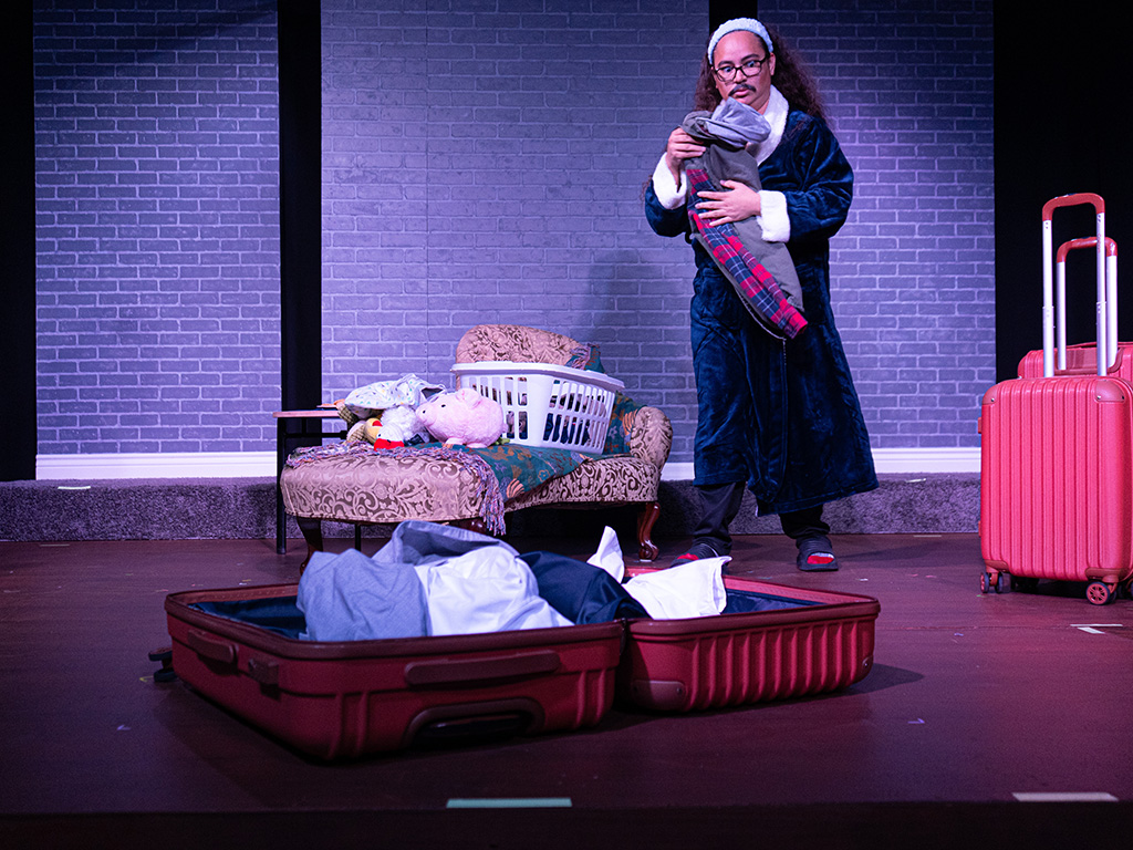 The play is described as a darkly comedic and digitally charged production, written by playwright Derick Edgren Otero