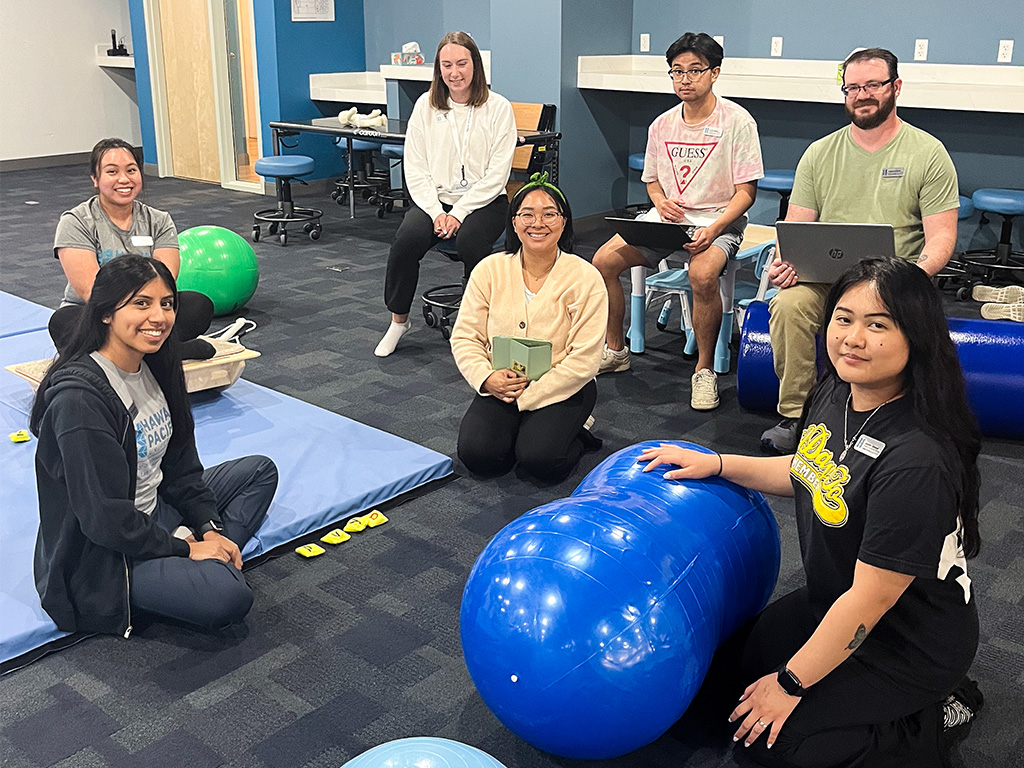 Occupational therapy students in a lab at HPU's Las Vegas campus