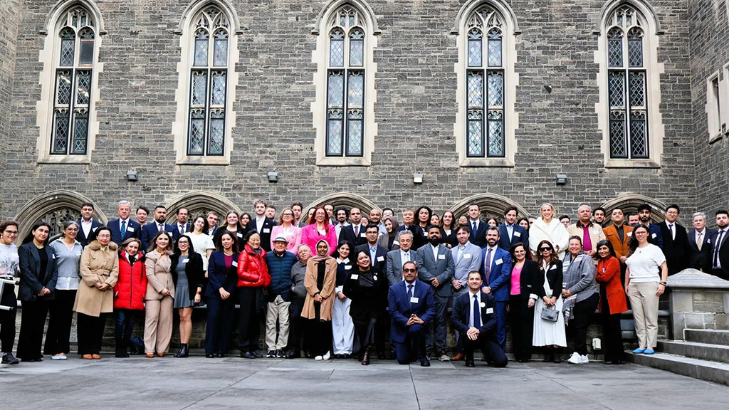 Ken Schoolland (first row, 10th from left) at the Third Annual World Anti-Extremism Network Conference in Toronto, Canada
