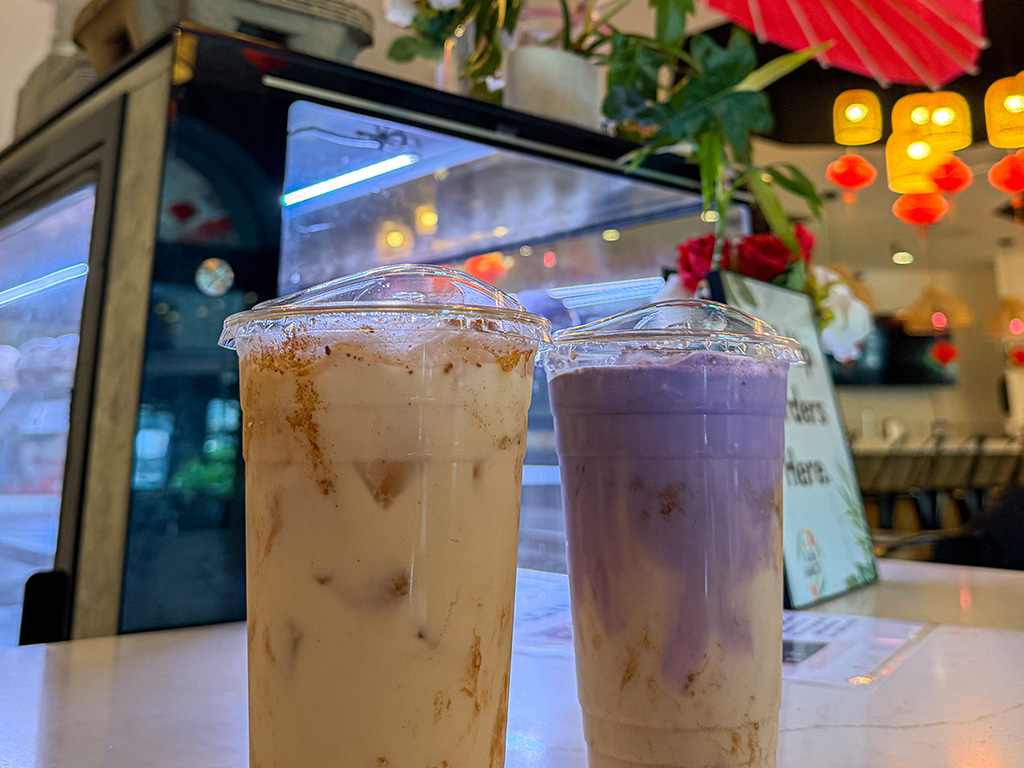 The horchatas at Aloha Mamacita are available in ube, original, and other flavors