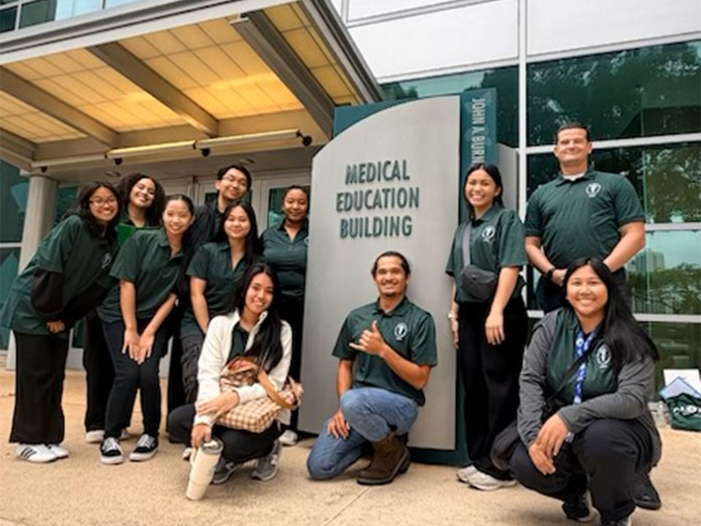 HPU SNA students Karveliss Borras, Raphael Tan, Abegail Bueno, Isis Moon, Jow Dwyer, Timothy Landsdale, Elaine Grace Menor, Kylee Therese Torres and Alyssa Rosal, Lorraine Bletram (Chair), Ashlyn Balany (Co-Chair)