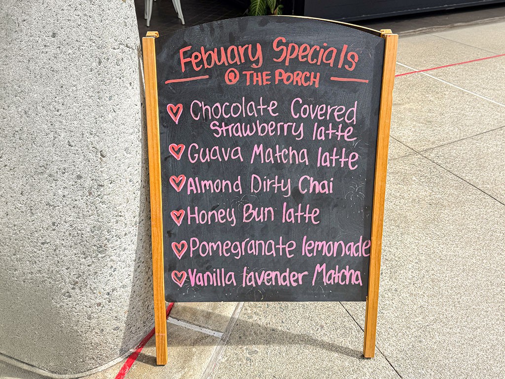 Monthly beverage specials at The Porch Honolulu