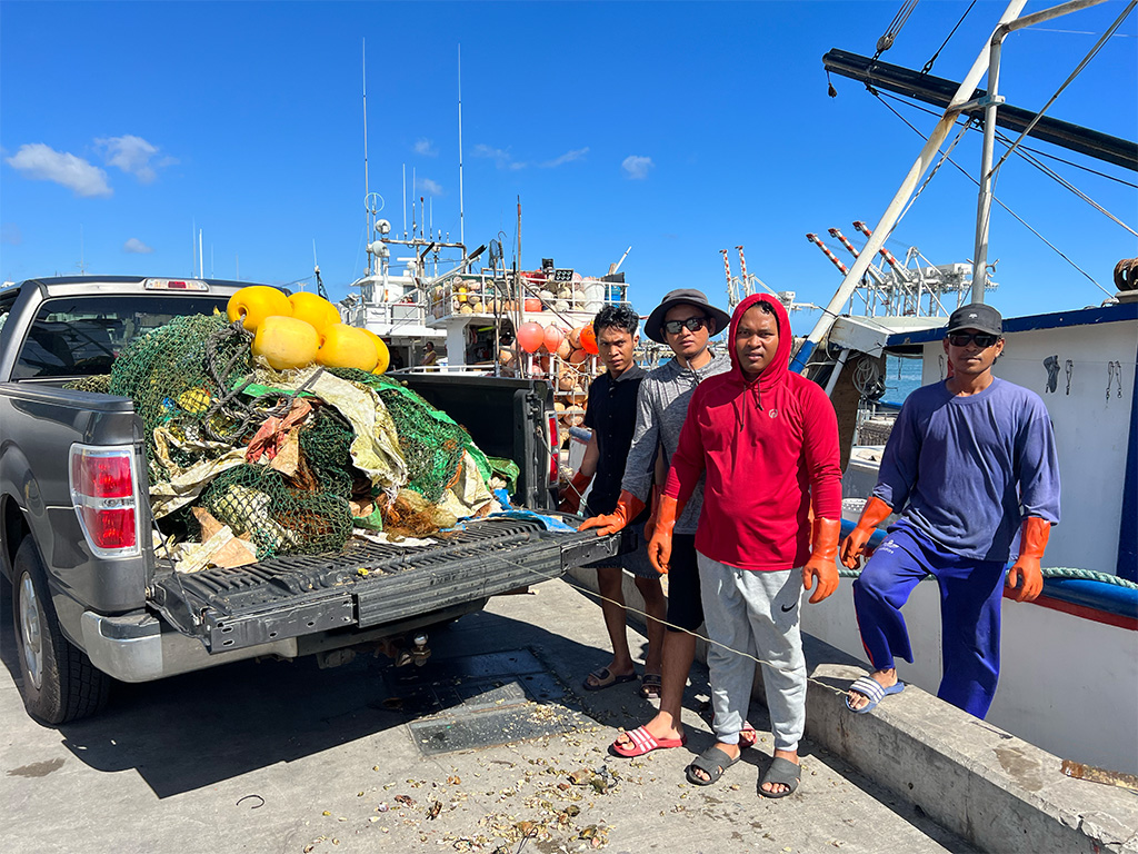 Fishermen have helped to recover derelict gear during routine fishing activity