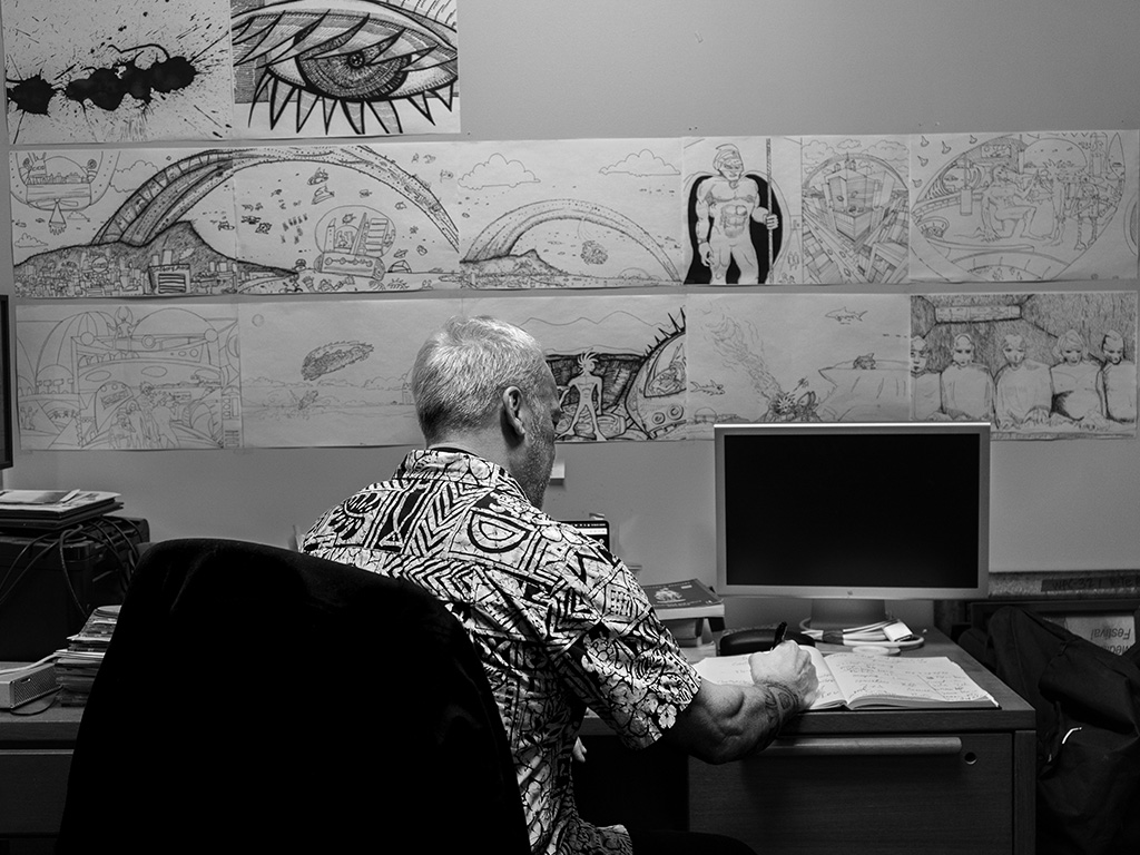 Pete Britos is the author of a soaring sci-fi universe, a grand epic trilogy that he is currently polishing