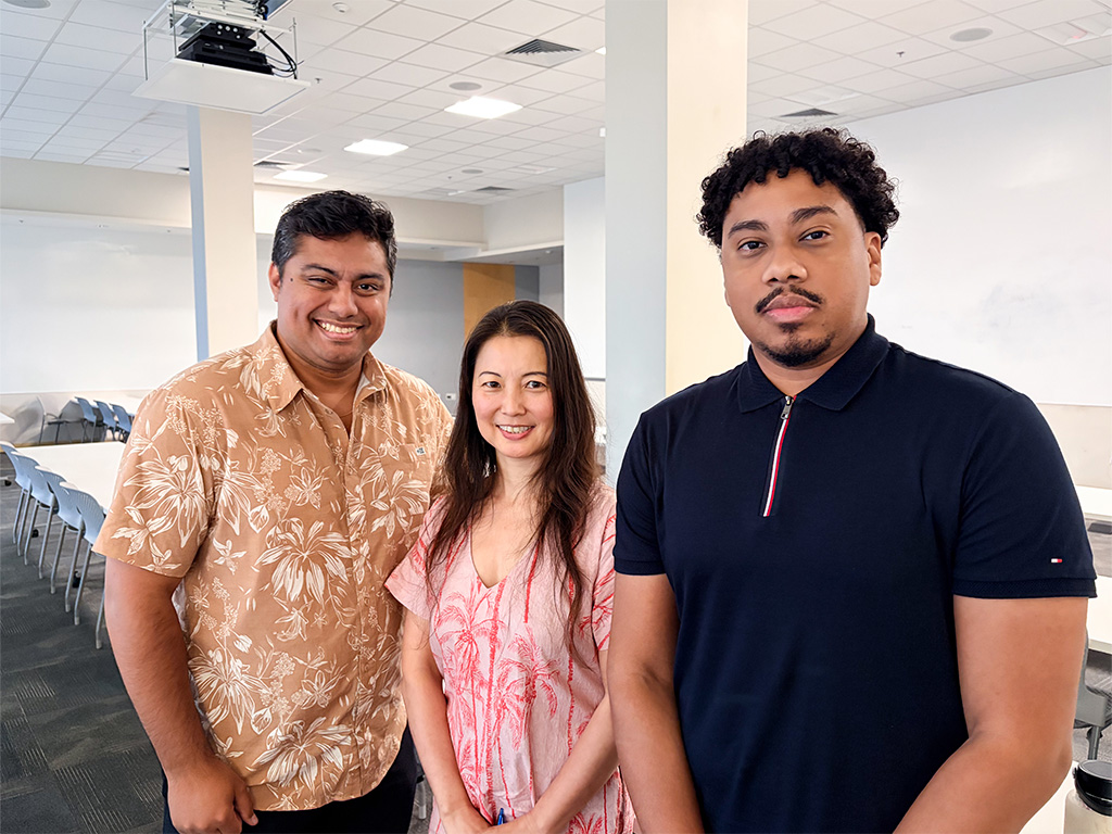 Team MindFul Gallery of Hawai'i (left to right): Samuel Willis, Mailani Chang, Joseph Rohlehr