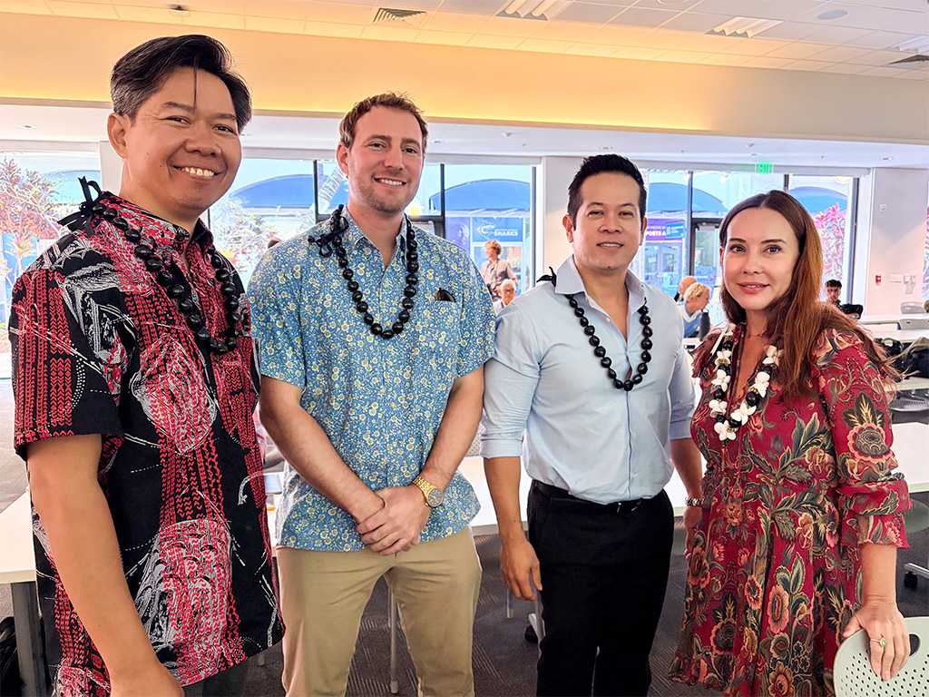 HPU Startup Challenge judges (left to right): Johnny Chankhamany, David Holt, Ian Fernandez, Deena White Tearney