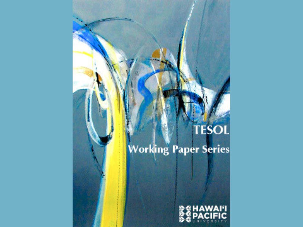 TESOL Working Paper Series cover