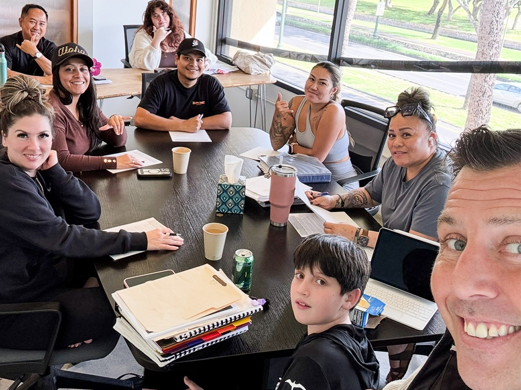 Ben (far-right) with his real estate class