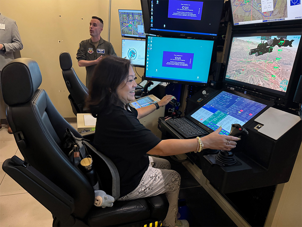 Dean Magpantay-Monroe simulating a pilot task