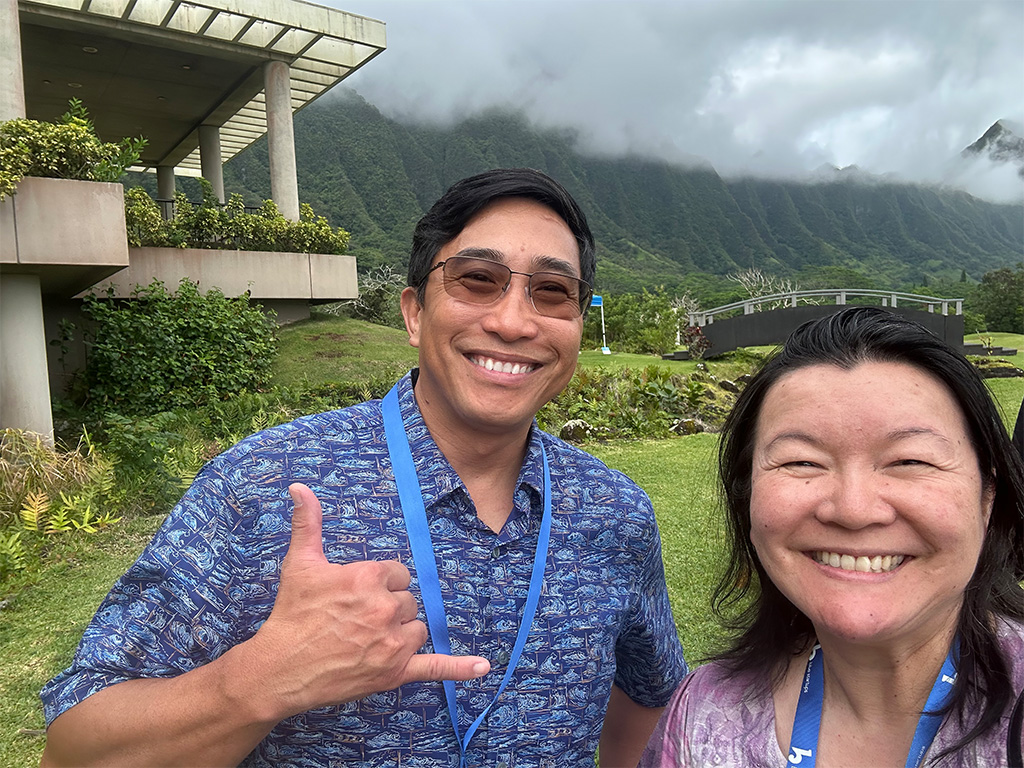 HPU alumnus and Trustee Ivan Sugai and HPU Dean Amy Nguyen-Chyung attended the Summit portion of the 2026 East Meets West conference